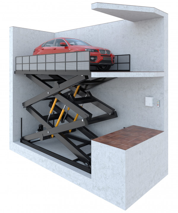 Двухножничный автомобильный лифт - 10000 кг Фото